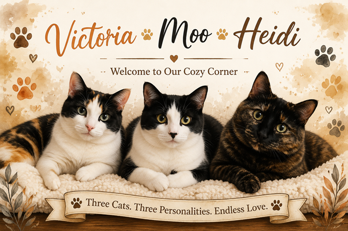 Victoria, Moo, and Heidi
