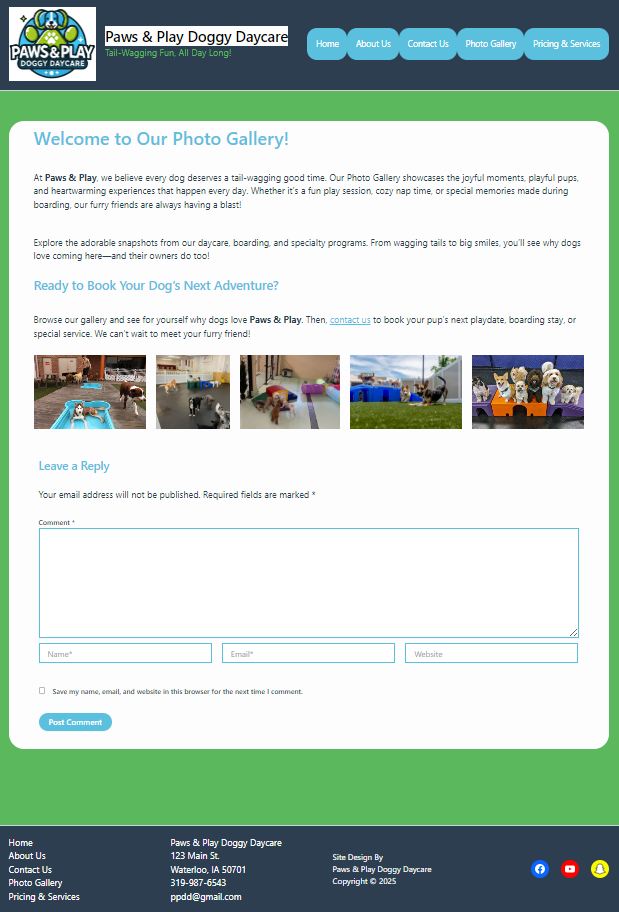 Paws & Pay Website Photo Gallery